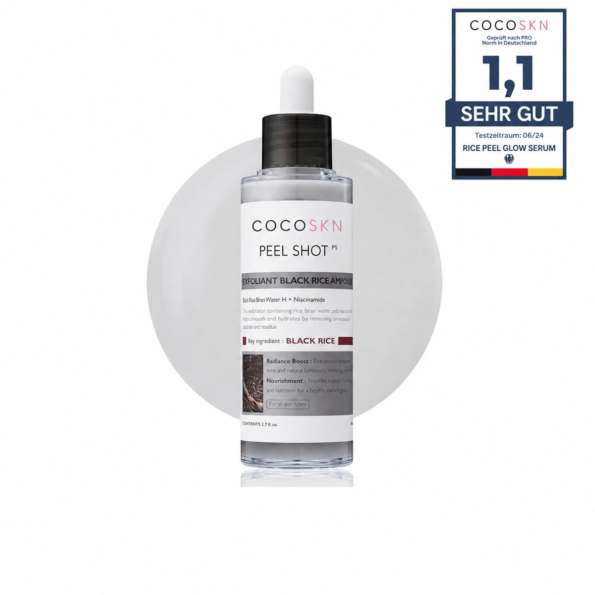 Rice Peel Glow Serum – sanftes Reis-Peeling für strahlende Haut von COCOSKN