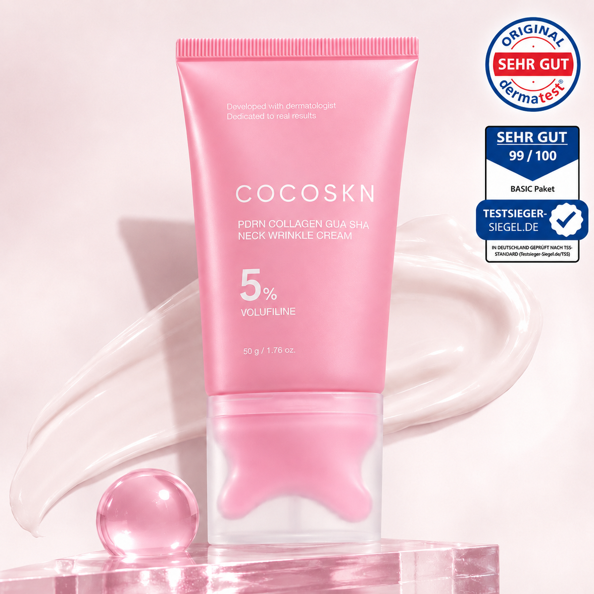 PDRN Collagen Gua Sha zum Straffen von Hals und Kinnlinie von COCOSKN